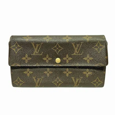 Pre-owned Louis Vuitton Brown Monogram Long Wallet (tri-fold) ()
