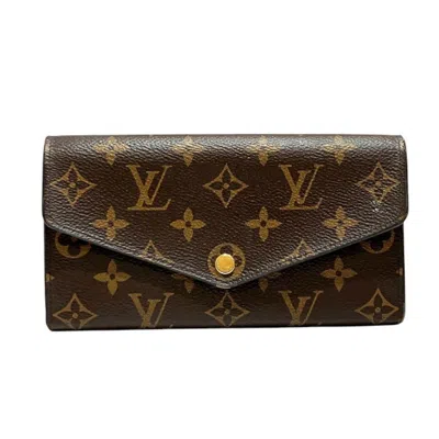 Pre-owned Louis Vuitton Brown Monogram Long Wallet (tri-fold) ()