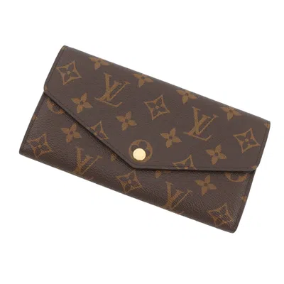 Pre-owned Louis Vuitton Brown Monogram Long Wallet (tri-fold) ()