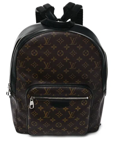 Pre-owned Louis Vuitton Brown Monogram Macassar Coated Canvas Josh Backpack (authentic Pre-loved)