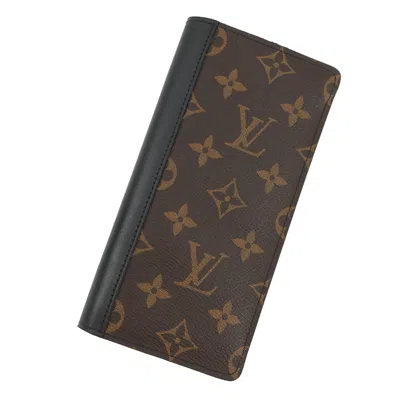 Pre-owned Louis Vuitton Brown Monogram Macassar Monogram Wallet (bi-fold) ()
