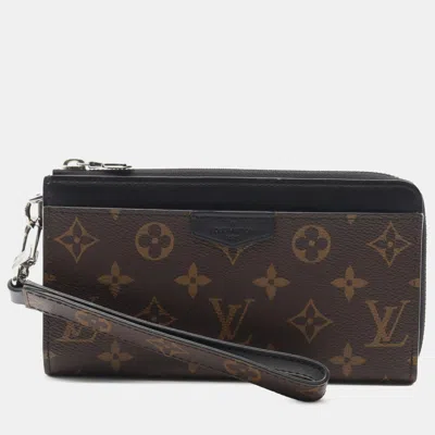 Pre-owned Louis Vuitton Brown Monogram Macassar Zippy Dragonne Wallet