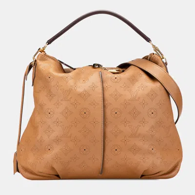 Pre-owned Louis Vuitton Brown Monogram Mahina Selene Mm
