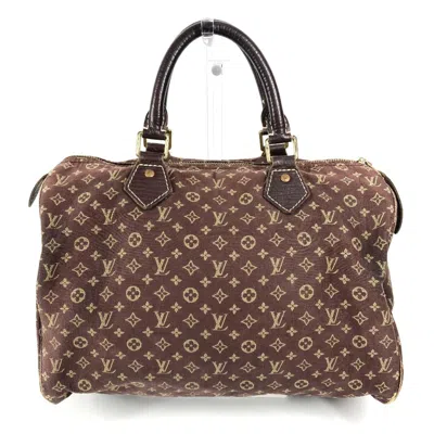 Pre-owned Louis Vuitton Brown Monogram Mini Lin Boston Bag Handbag ()