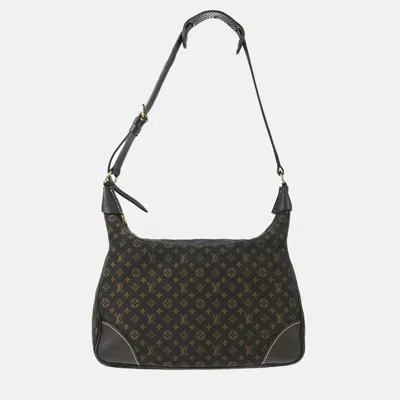 Pre-owned Louis Vuitton Brown Monogram Mini Lin Canvas Boulogne Shoulder Bag