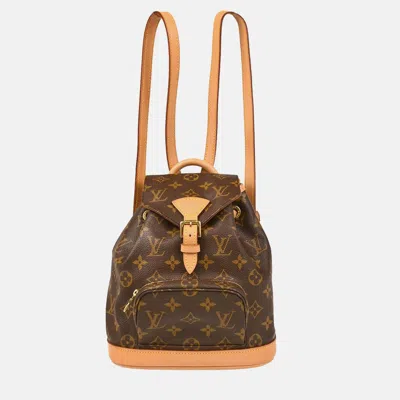 Pre-owned Louis Vuitton Brown Monogram Mini Montsouris Backpack