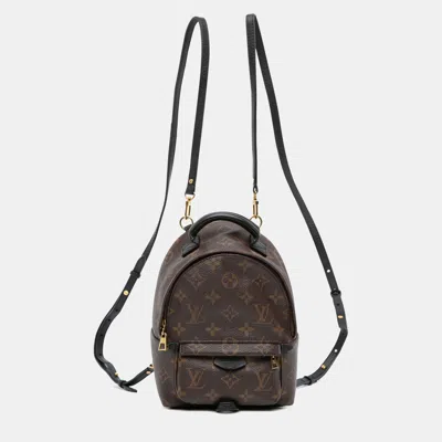 Pre-owned Louis Vuitton Brown Monogram Mini Palm Springs