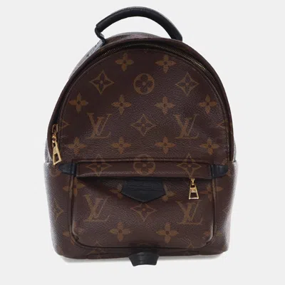 Pre-owned Louis Vuitton Brown Monogram Mini Palm Springs Backpack