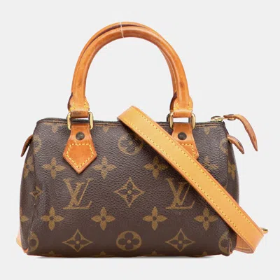 Pre-owned Louis Vuitton Brown Monogram Mini Speedy Hl