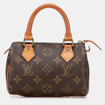 Pre-owned Louis Vuitton Brown Monogram Mini Speedy Hl