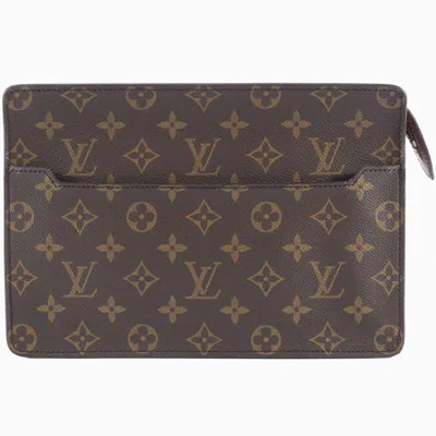 Pre-owned Louis Vuitton Brown Monogram Monogram Canvas Clutch Bag Pochette ()
