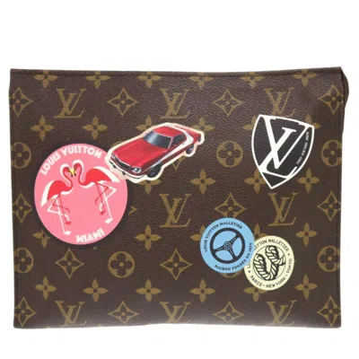 Pre-owned Louis Vuitton Brown Monogram Monogram Clutch Bag ()