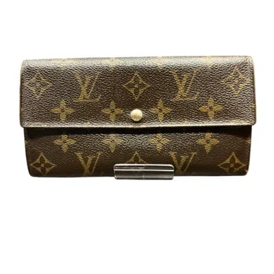 Pre-owned Louis Vuitton Brown Monogram Monogram Long Wallet (bi-fold) ()