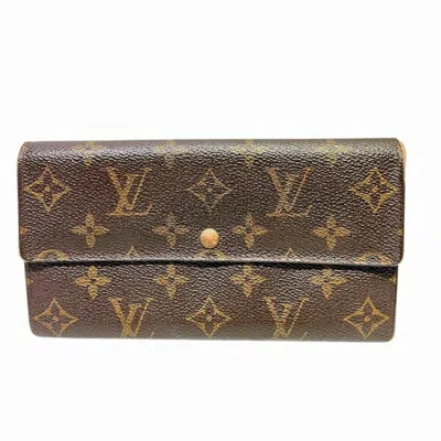 Pre-owned Louis Vuitton Brown Monogram Monogram Long Wallet (bi-fold) ()