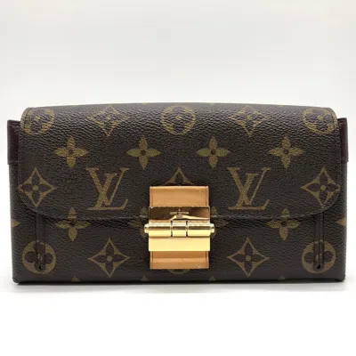 Pre-owned Louis Vuitton Brown Monogram Monogram Long Wallet (bi-fold) ()