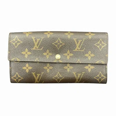 Pre-owned Louis Vuitton Brown Monogram Monogram Long Wallet (bi-fold) ()