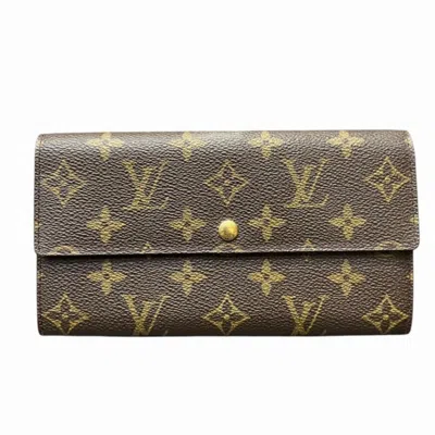 Pre-owned Louis Vuitton Brown Monogram Monogram Long Wallet (bi-fold) ()
