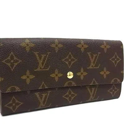 Pre-owned Louis Vuitton Brown Monogram Monogram Long Wallet (bi-fold) ()
