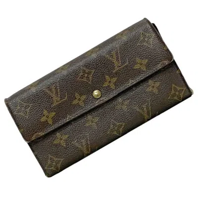Pre-owned Louis Vuitton Brown Monogram Monogram Long Wallet (bi-fold) ()