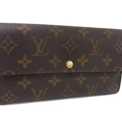 Pre-owned Louis Vuitton Brown Monogram Monogram Long Wallet (bi-fold) ()