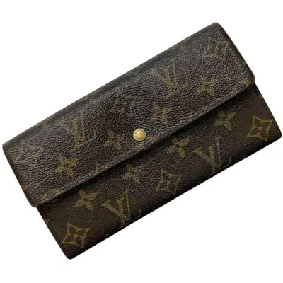 Pre-owned Louis Vuitton Brown Monogram Monogram Long Wallet (bi-fold) ()