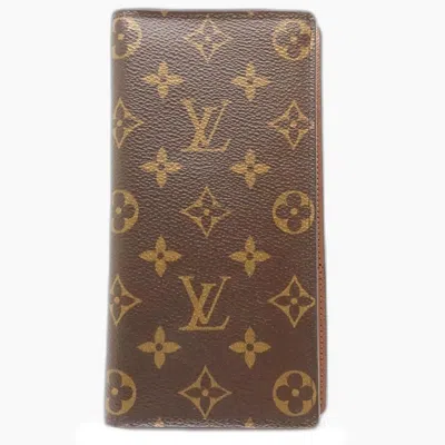 Pre-owned Louis Vuitton Brown Monogram Monogram Long Wallet (bi-fold) ()