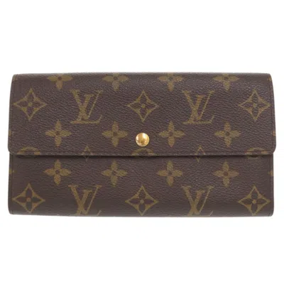 Pre-owned Louis Vuitton Brown Monogram Monogram Long Wallet (bi-fold) ()
