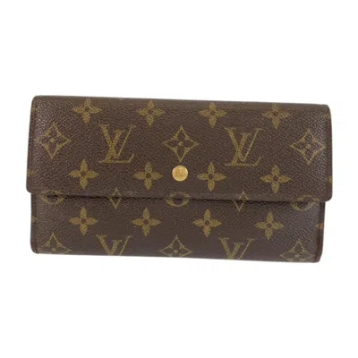 Pre-owned Louis Vuitton Brown Monogram Monogram Long Wallet (bi-fold) ()