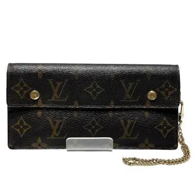 Pre-owned Louis Vuitton Brown Monogram Monogram Long Wallet (tri-fold) ()