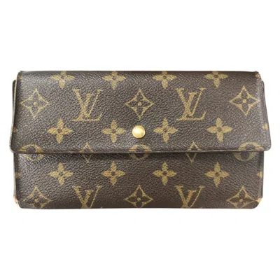 Pre-owned Louis Vuitton Brown Monogram Monogram Middle Wallet (tri-fold) ()