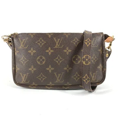 Pre-owned Louis Vuitton Brown Monogram Monogram Pochette Pouch Shoulder Bag ()