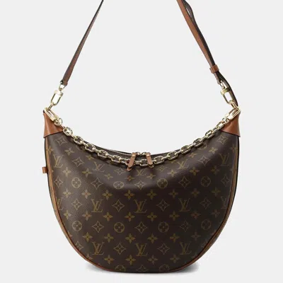 Pre-owned Louis Vuitton Brown Monogram Monogram Reverse Canvas Loop Hobo Bag