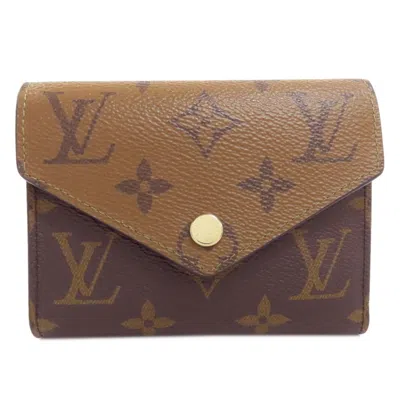 Pre-owned Louis Vuitton Brown Monogram Monogram Reverse Monogram Monogram Reverse Wallet (bi-fold) ()