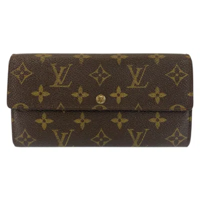 Pre-owned Louis Vuitton Brown Monogram Monogram Wallet (tri-fold) ()