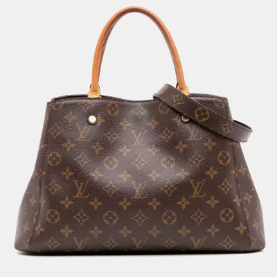 Pre-owned Louis Vuitton Brown Monogram Montaigne Mm