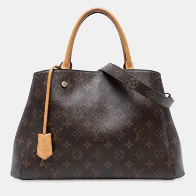 Pre-owned Louis Vuitton Brown Monogram Montaigne Mm