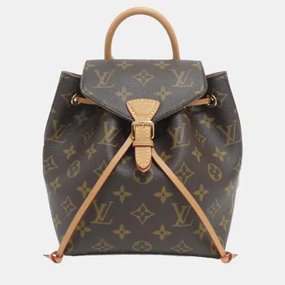 Pre-owned Louis Vuitton Brown Monogram Montsouris Bb Backpack