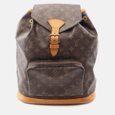 Pre-owned Louis Vuitton Brown Monogram Montsouris Gm