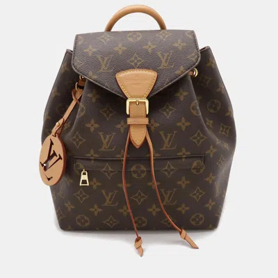 Pre-owned Louis Vuitton Brown Monogram Montsouris Nm Pm Rucksack Backpack