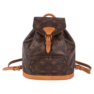 Pre-owned Louis Vuitton Brown Monogram Montsouris Pm Backpack
