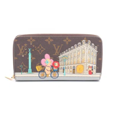 Pre-owned Louis Vuitton Brown Monogram Multi-color Coated Canvas Long Wallet (bi-fold) ()