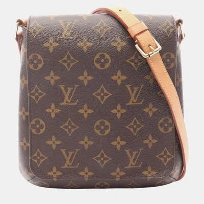 Pre-owned Louis Vuitton Brown Monogram Musette Salsa Long Strap