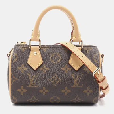Pre-owned Louis Vuitton Brown Monogram Nano Speedy Handbag