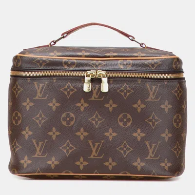 Pre-owned Louis Vuitton Brown Monogram Nice Bb Vanity Case