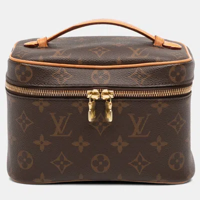 Pre-owned Louis Vuitton Brown Monogram Nice Mini Vanity Case