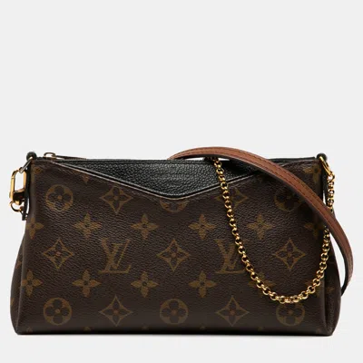 Pre-owned Louis Vuitton Brown Monogram Pallas Clutch
