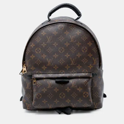 Pre-owned Louis Vuitton Brown Monogram Palm Springs Backpack Mm