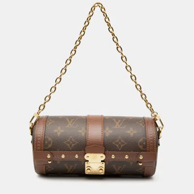 Pre-owned Louis Vuitton Brown Monogram Papillon Trunk