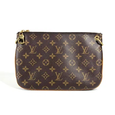 Pre-owned Louis Vuitton Brown Monogram Pink Monogram Pochette Shoulder Bag ()