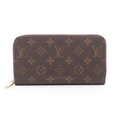 Pre-owned Louis Vuitton Brown Monogram Pink Rose Ballerine Monogram Leather Long Wallet (bi-fold) ()